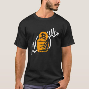 Crypto Bitcoin Coin Rise Symbol Blockchain Invest  T-Shirt