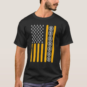 Crypto Bitcoin Cryptocurrency Blockchain Hodl Flag T-Shirt