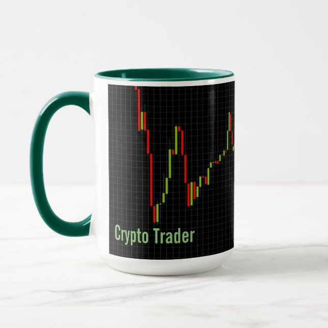 Crypto Candlestick Chart Personalised Money Design Mug (Left)