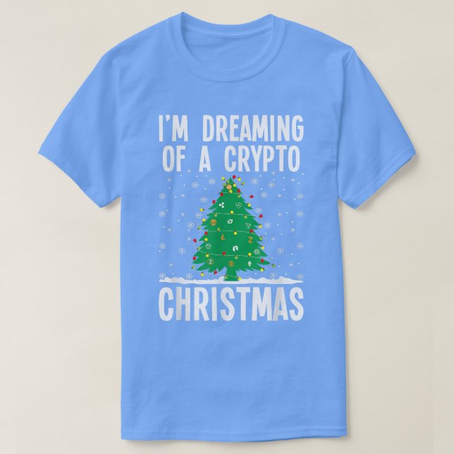 Crypto Christmas Bitcoin Tree Cryptocurrency Lover T-Shirt (Design Front)