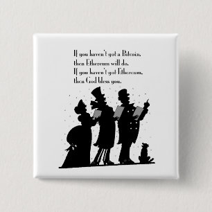 Crypto Christmas Carol 15 Cm Square Badge