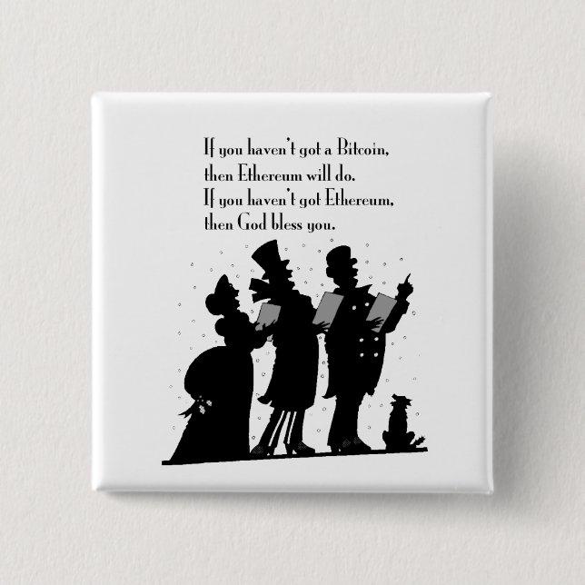 Crypto Christmas Carol 15 Cm Square Badge (Front)