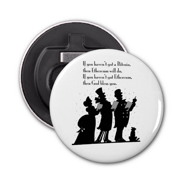 Crypto Christmas Carol Bottle Opener (Front)