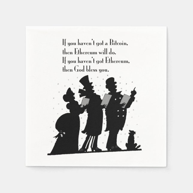 Crypto Christmas Carol Napkin (Front)