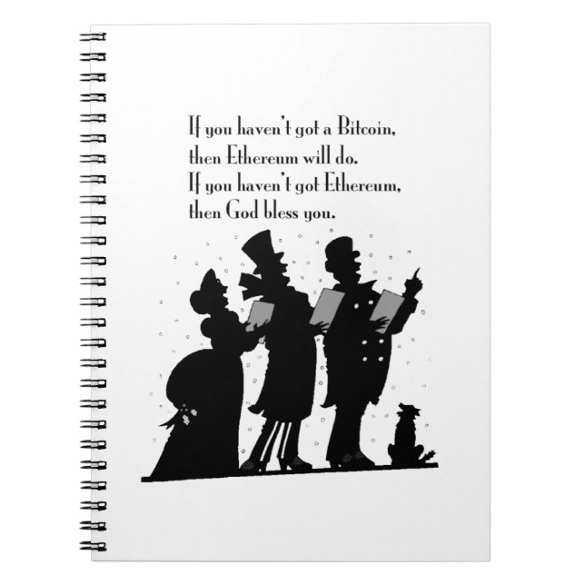 Crypto Christmas Carol Spiral Notebook (Front)