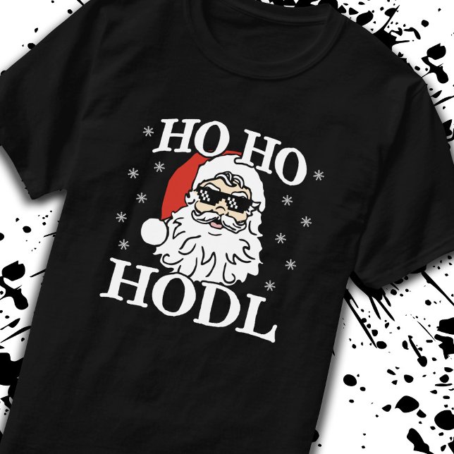 Crypto Christmas Santa Cryptocurrency Ho Ho Hodl T-Shirt (Creator Uploaded)