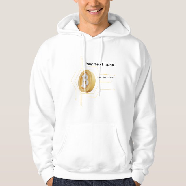 crypto  coin editable quote hoodie (Front)