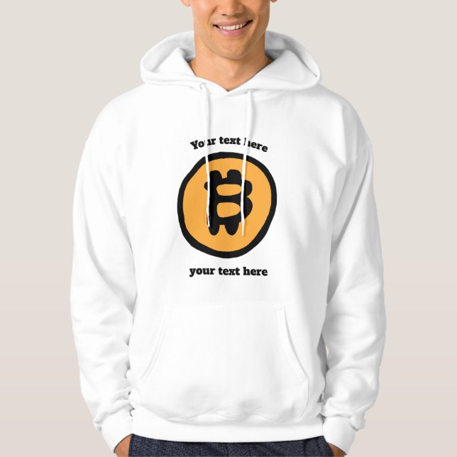 crypto  coin editable quote hoodie (Front)