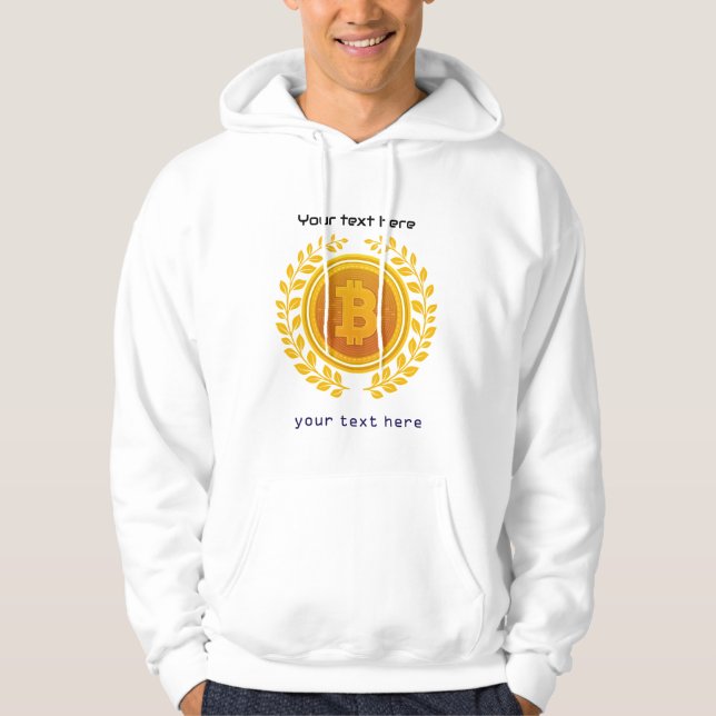 crypto  coin editable quote hoodie (Front)