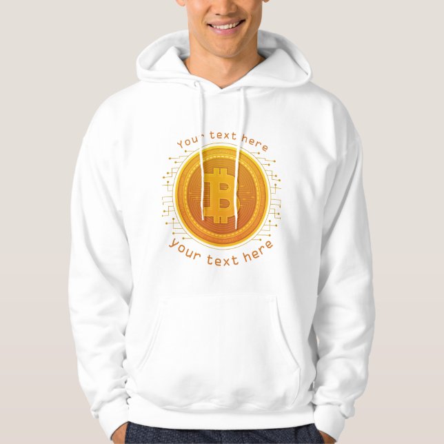 crypto  coin editable quote hoodie (Front)