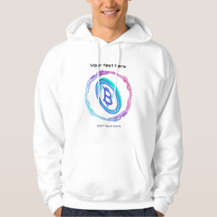 crypto  coin editable quote hoodie