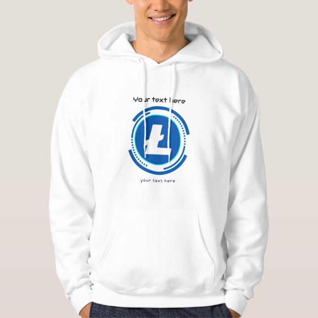crypto  coin editable quote hoodie (Front)
