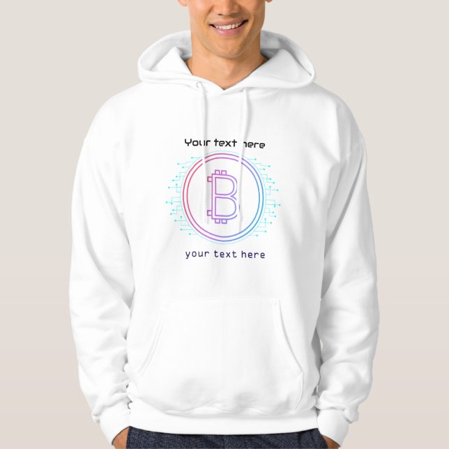 crypto  coin editable quote hoodie (Front)