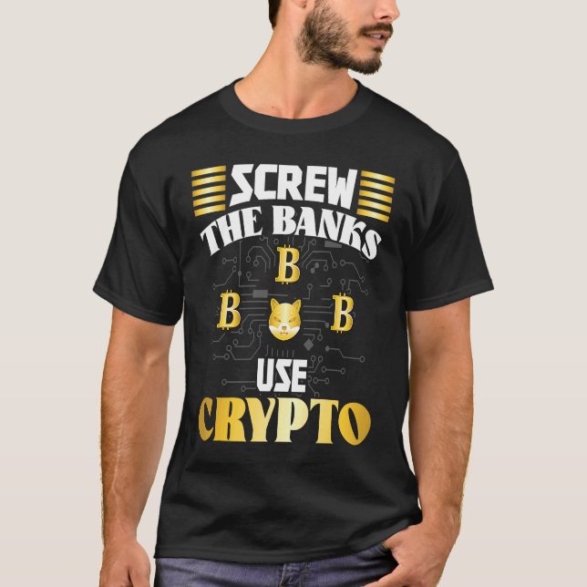 Crypto  Cryptocurrency Blockchain Trader Finance   T-Shirt (Front)