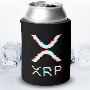 Crypto Currency XRP Glitch Cryptocurrency Meme Can Cooler