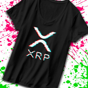 Crypto Currency XRP Glitch Cryptocurrency Meme T-Shirt