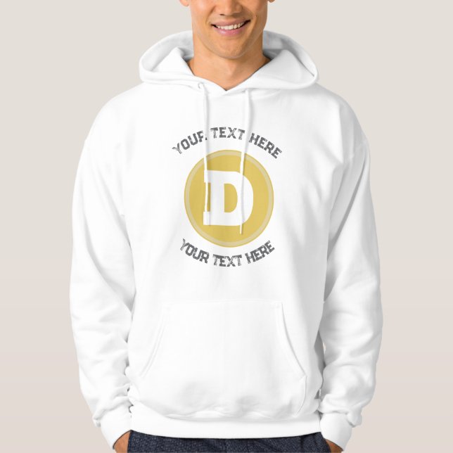 crypto d coin editable quote hoodie (Front)