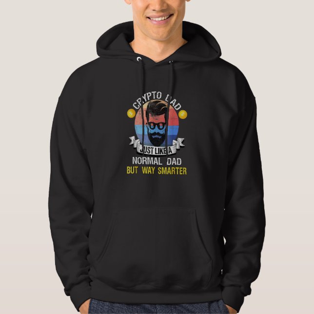 Crypto Dad Bitcoin Dogecoin Crypto Blockchain To M Hoodie (Front)