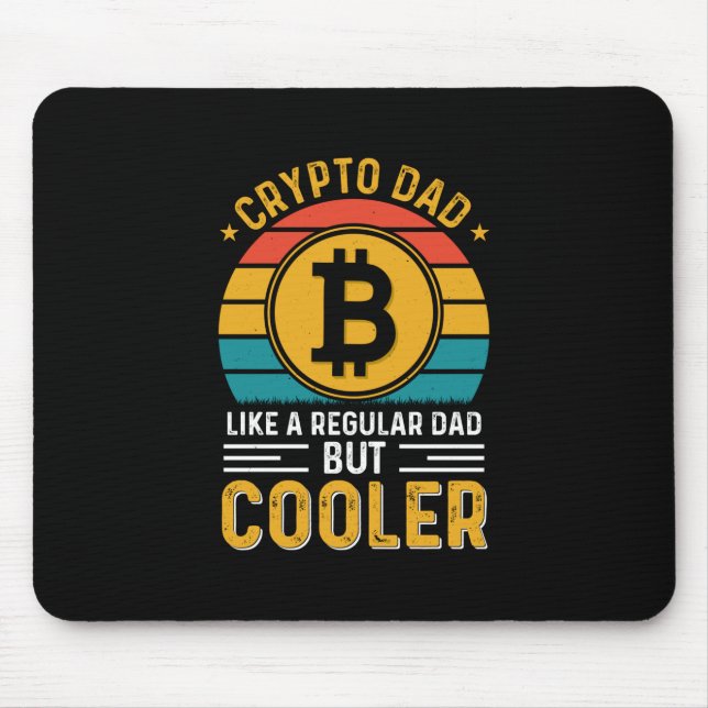 Crypto Dad Retro Sunset Mouse Pad (Front)