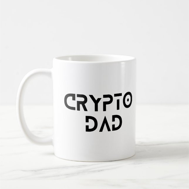Crypto Dad Trader Bitcoin HODL Father's Day Coffee Mug (Left)