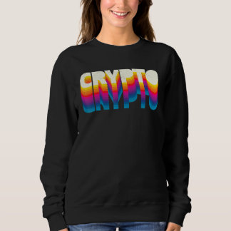 Crypto  Distressed  Cryptocurrency Retro Bitcoin Sweatshirt