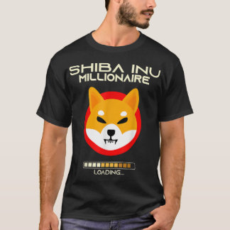 Crypto Dog Millionaire Loading Design T-Shirt