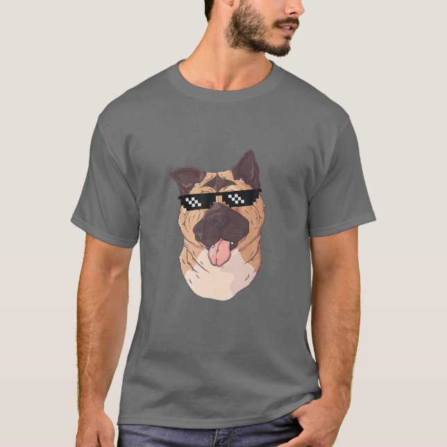 Crypto Doge Akita Shib Coins Hold To The Moon T-Shirt (Front)