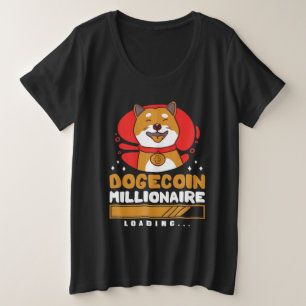 Crypto DogeCoin Millionaire Loading Plus Size T-Shirt