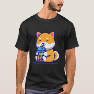 Crypto Dogs Bubble Tea Shiba Inu T-Shirt