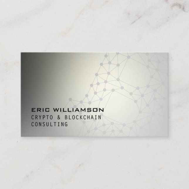 Crypto elegant silver business card (Front)