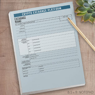 Crypto Exchange Platform Passwords Offline Keeper Notepad