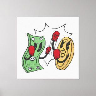 Crypto Fight Club Canvas Print