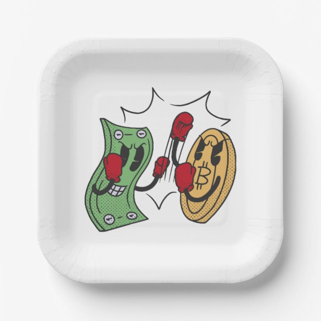 Crypto Fight Club Paper Plate (Front)