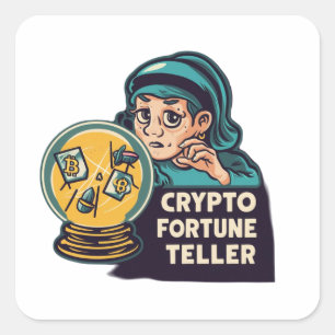 Crypto Fortune Teller Square Sticker