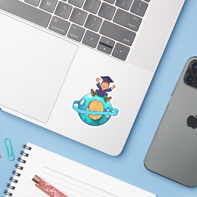 Crypto Graduation (Laptop w/ iPhone)