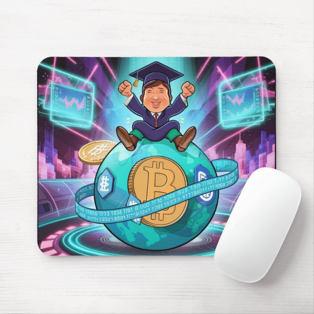 Crypto Graduation Mouse Pad (With Mouse)