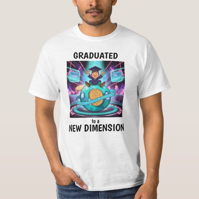 Crypto Graduation Personalised White T-Shirt (Front)