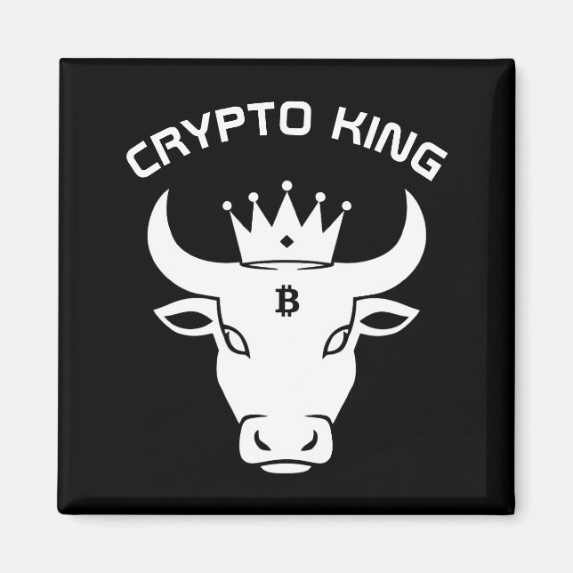 Crypto King Black Magnet (Front)