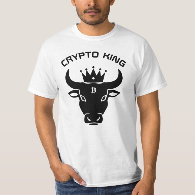 Crypto King Personalised White T-Shirt (Front)
