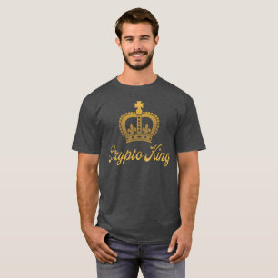 Crypto King T-Shirt in Charcoal and Gold