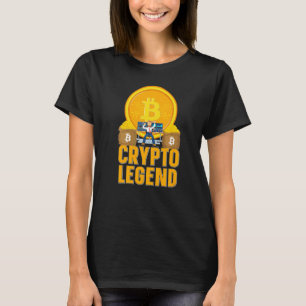 Crypto Legend Bitcoin BTC Crypto Mens Saying T-Shirt