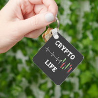 Crypto Life Candlestick Keychain