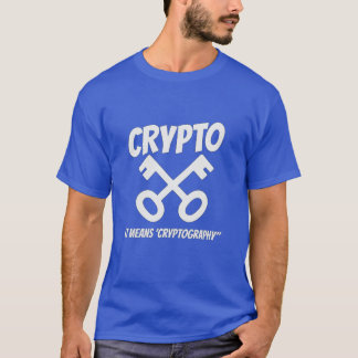 Crypto Means Cryptography – Retro Key T-Shirt