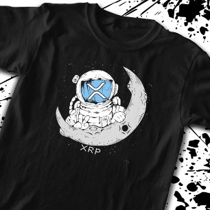 Crypto Meme XRP Cryptocurrency Cute Astronaut Moon T-Shirt