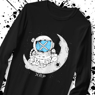 Crypto Meme XRP Cryptocurrency Cute Astronaut Moon T-Shirt