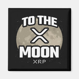 Crypto Meme XRP To The Moon Cryptocurrency Quote Magnet
