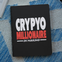Crypto Millionaire in Making Spiral Photo Notebook