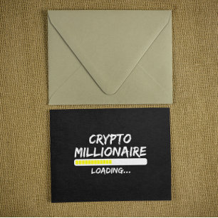 Crypto Millionaire Loading Bitcoin Postcard