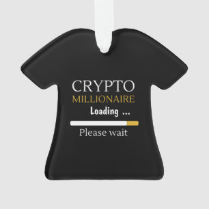 Crypto Millionaire Loading funny online trading Ornament