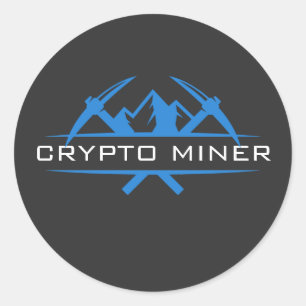 Crypto Miner Custom Name Text  Classic Round Sticker